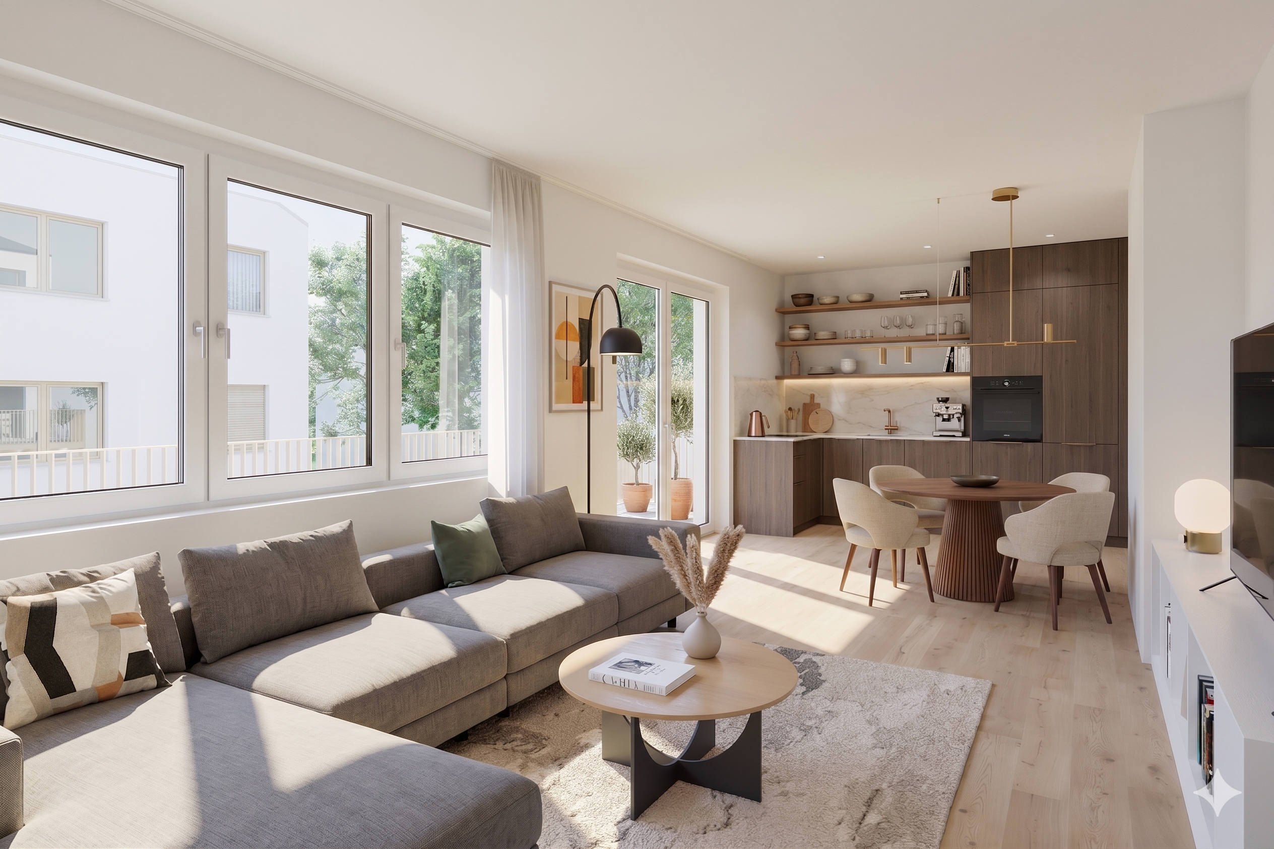 Moderne Eigentumswohnungen mit Balkon Terrasse oder Garten